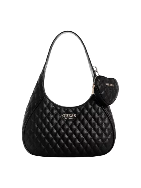 Pikowana torebka Guess czarna