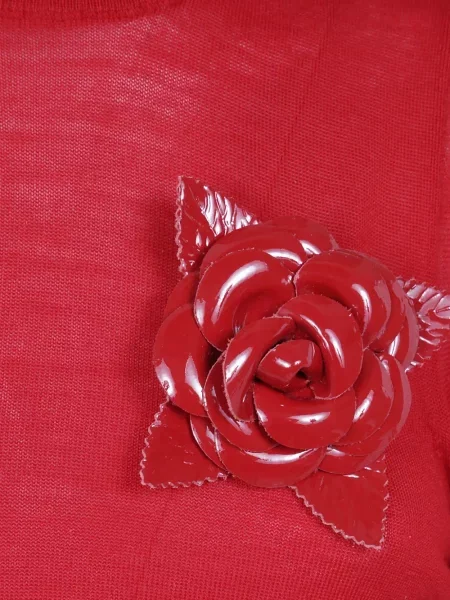 Pulover Blumarine drapat roșu