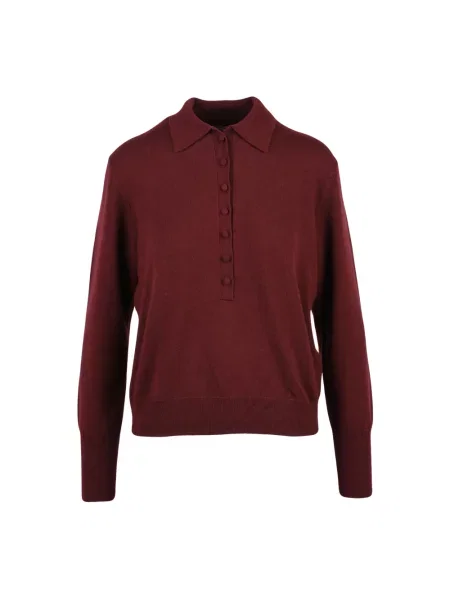 Sweter Seventy wełniany czerwony