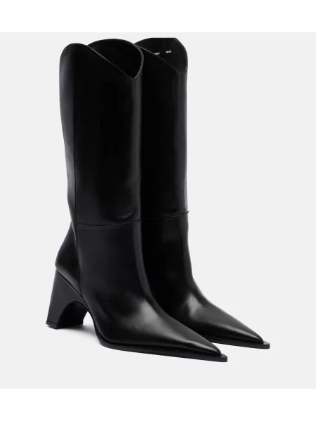 Botine Coperni din piele cowboy negru