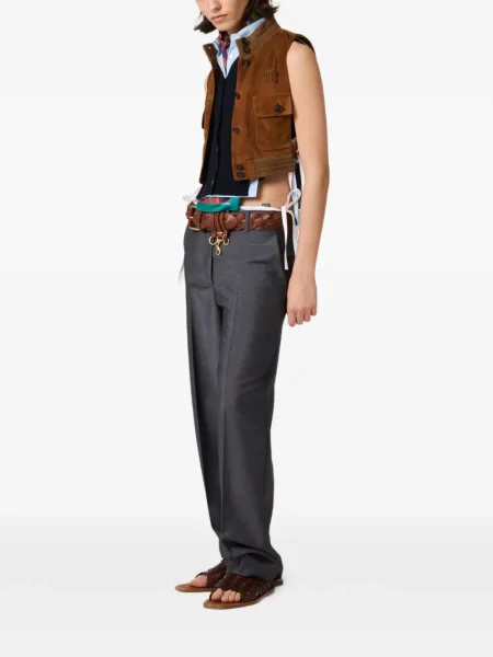 Pantaloni Miu Miu gri