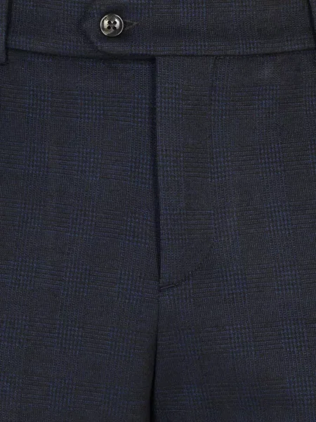 Pantaloni B Settecento în carouri albastru
