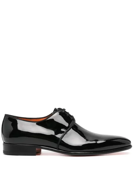 Pantofi derby Santoni din piele negru