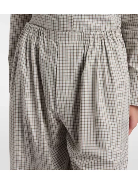 Kockované nohavice Proenza Schouler biela