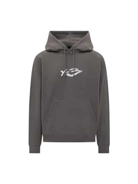 Bluza z kapturem Y-3 z kapturem szara