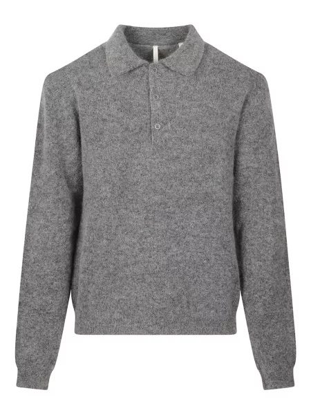 Sweter Sunflower wełniany szary