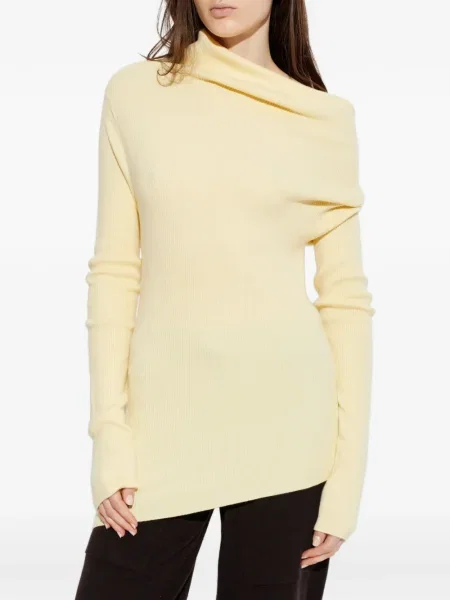 Top Lisa Yang tricotate drapat galben
