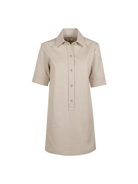 Sukienka koszulowa A.p.c. z krótkim rękawem beżowa