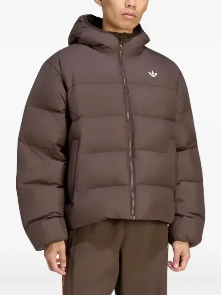 Bunda Adidas s kapucí hnědá