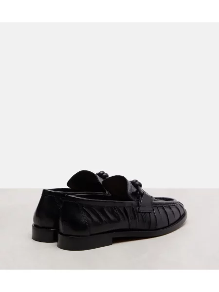 Pantofi loafer Bottega Veneta din piele negru