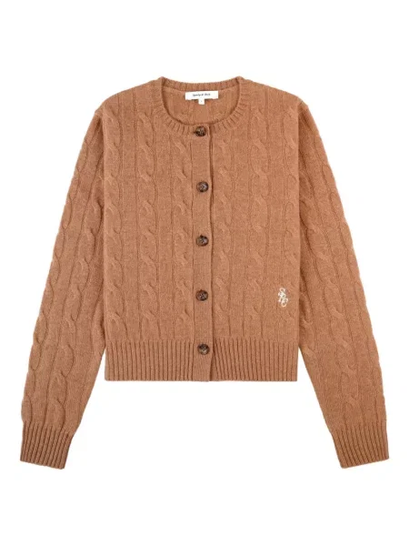 Cardigan Sporty & Rich tricotate maro