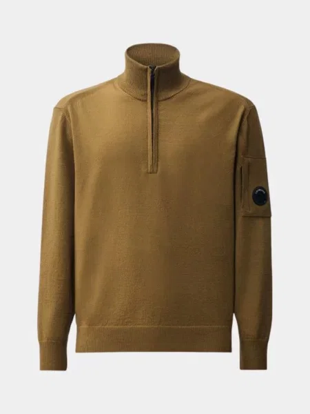 Светр CP Company вовна/поліестер коричневий