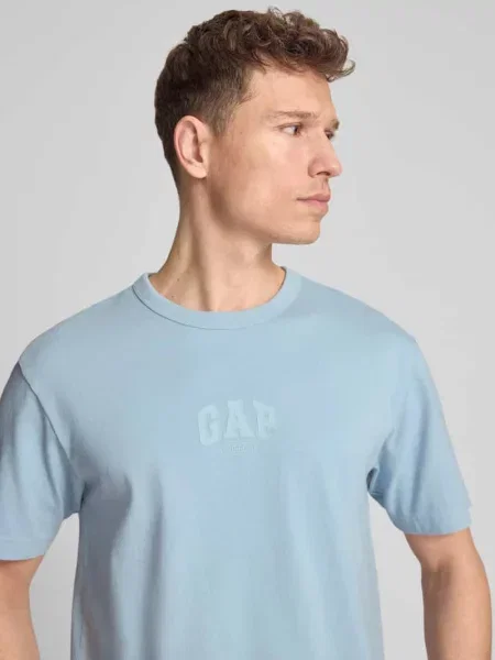 T-shirt z logo i okrągłym dekoltem Gap