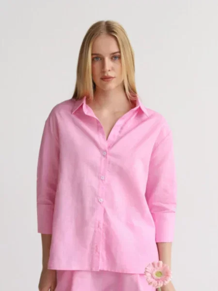 Сорочка Lilove льон/бавовна рожевий