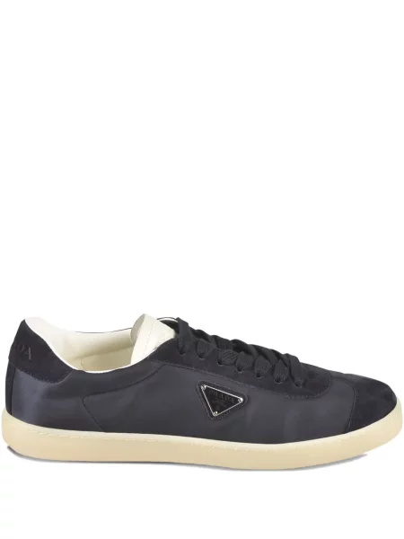 Sneakerși Prada din piele de căprioară albastru