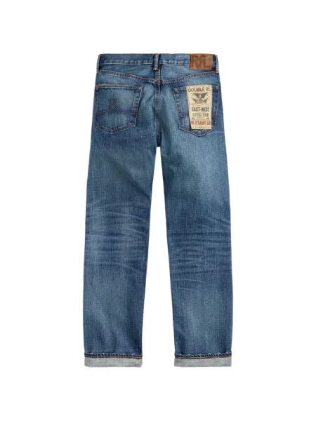 Blugi drepți Ralph Lauren Rrl albastru