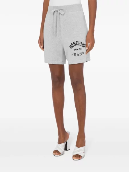 Pantaloni scurți din denim Moschino Jeans cu imagine gri
