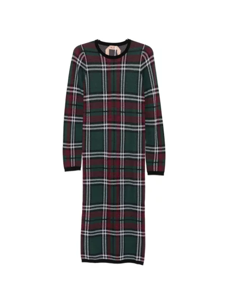 Lung rochie N°21 în carouri verde