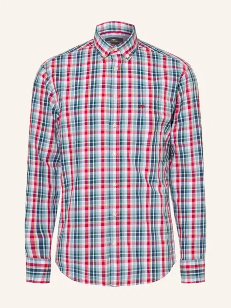 Fynch-Hatton Košile Regular Fit fuchsiová / petrolejová / tmavě modrá