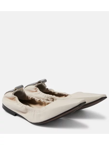 Balerini Brunello Cucinelli din piele