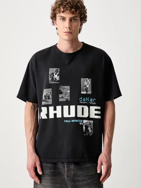 RHUDE tricou din pentru bărbați alb