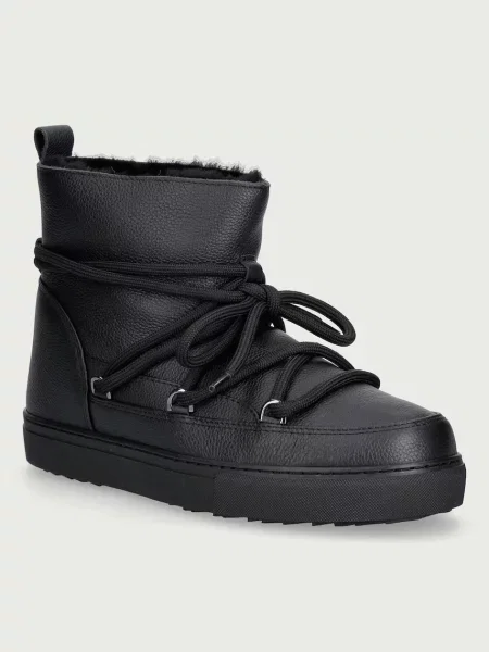 Inuikii Full Leather cizme de zăpadă pentru femei din piele negru