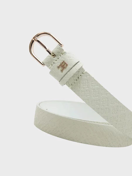 Кожаный ремень Tommy Hilfiger белый