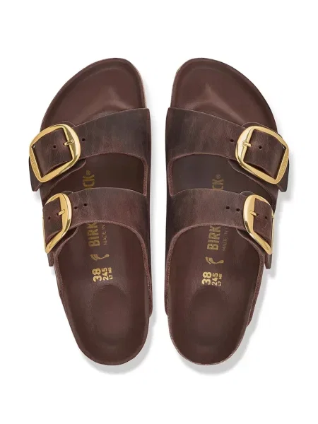 Кожаные шлепанцы Birkenstock с пряжкой