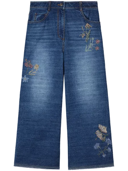 Jeansy Ports 1961 w kwiatki niebieskie