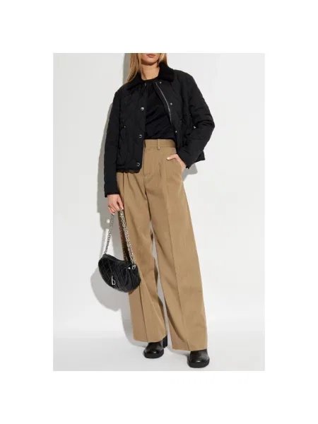 Koszulka Burberry casual w kratkę czarna