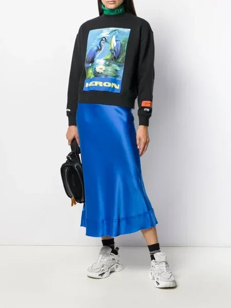 Hanorac Heron Preston cu imagine negru
