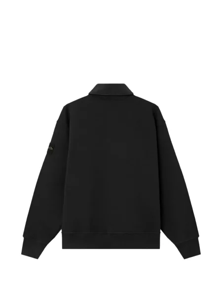 S ovratnikom polo majica Stone Island kamenje crna