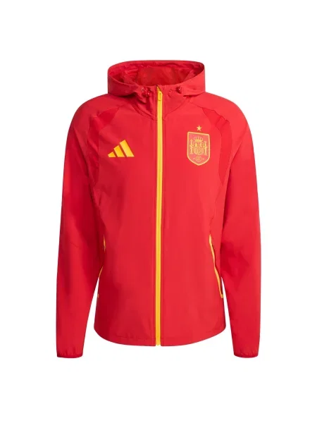 ADIDAS PERFORMANCE Přechodná bunda Spain Tiro Travel Full Windbreaker žlutá červená