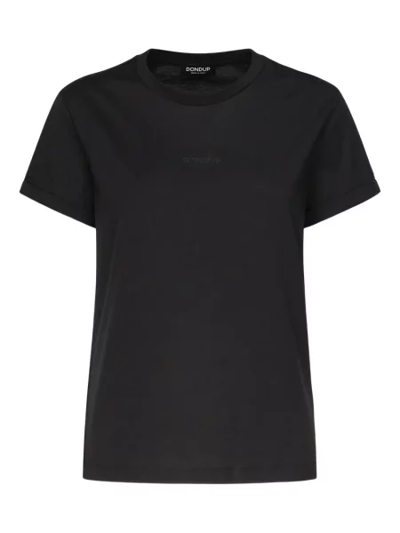 Tricou Dondup cu broderie cu decolteu rotund negru