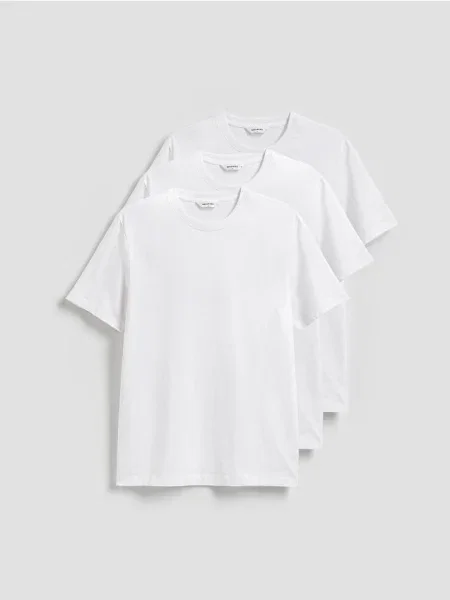 Reserved Tricou clasic 3 bucăți alb