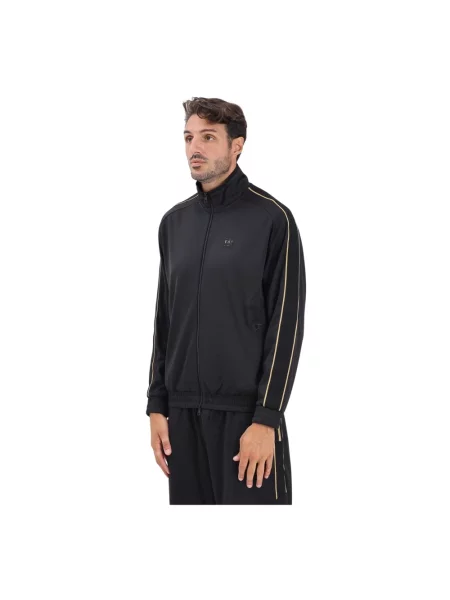 Emporio Armani Bluzy Mężczyzna S Bluza dresowa z taśmami na rękawach czarny