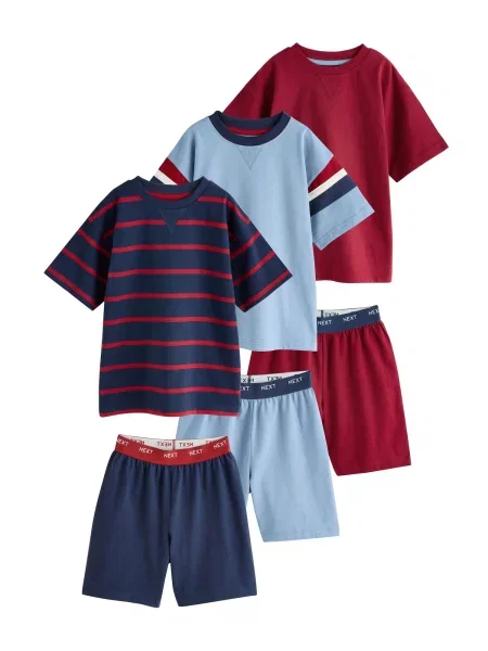 Next Pijamale bleumarin / albastru deschis / roșu alb