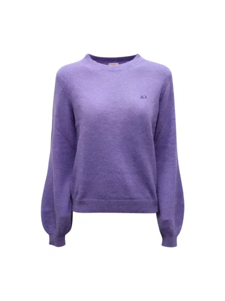 Sweter Sun68 wełniany fioletowy