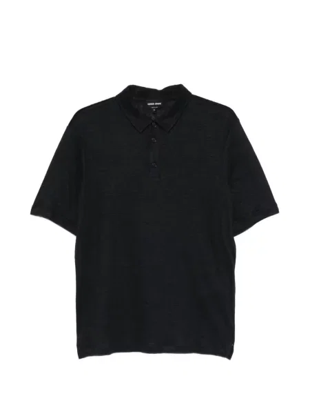 Tricou polo Giorgio Armani scurt albastru