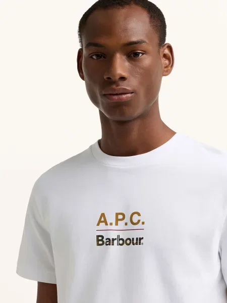 Barbour T-Shirt weiss biała