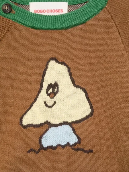 Sweter dziecięcy Bobo Choses brązowy