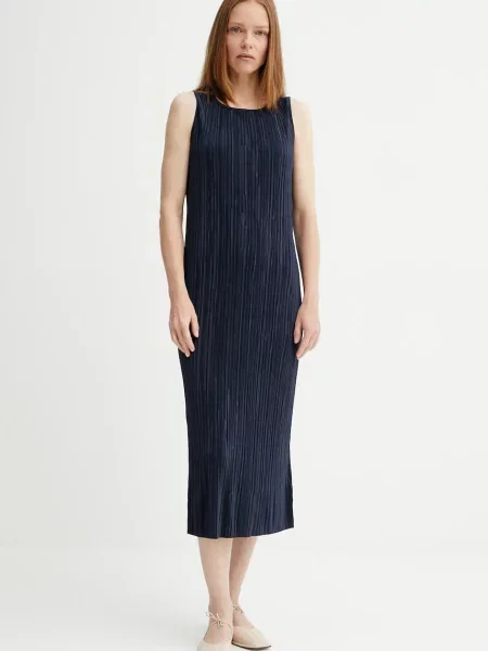 Calvin Klein sukienka granatowy midi prosta