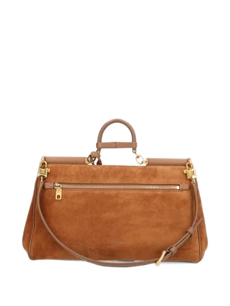 Τσάντα shopper Dolce & Gabbana σουέτ καφέ