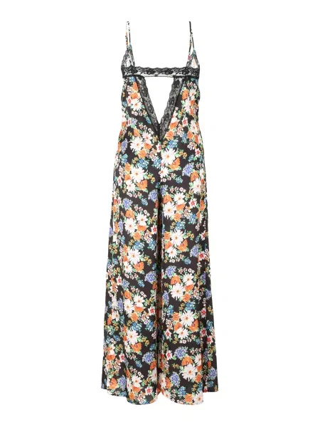 Nasty Gal Petite Letné šaty zelená / oranžová / čierna biela