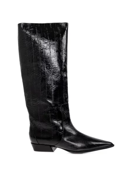 Cizme Black Suede Studio din piele de căprioară negru