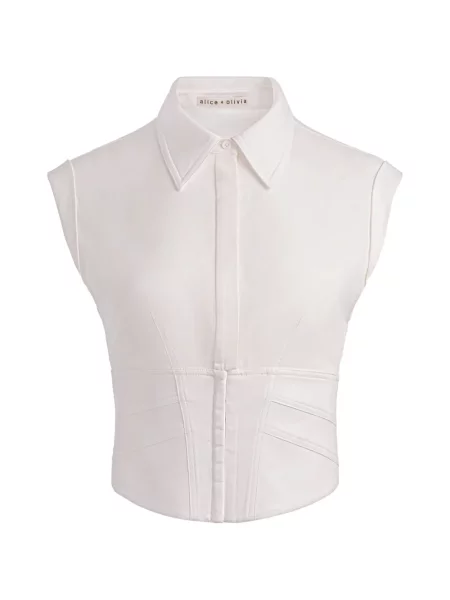 Top Alice + Olivia bílý