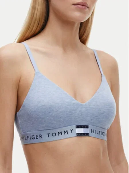 Tommy Hilfiger Trikotni nedrček Svetlo modra