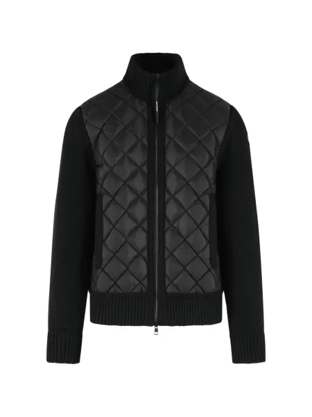 Matlasat cardigan Moncler negru