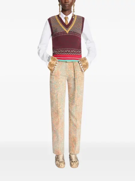 Top Dries Van Noten din cașmir roșu