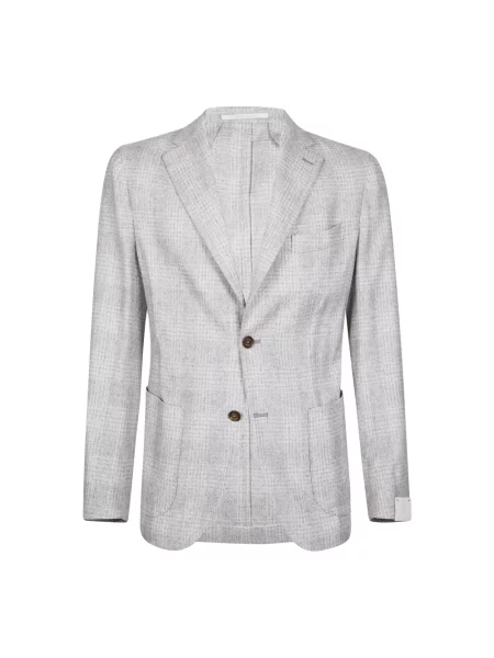 Marynarka Eleventy z kaszmiru jednorzędowa szara